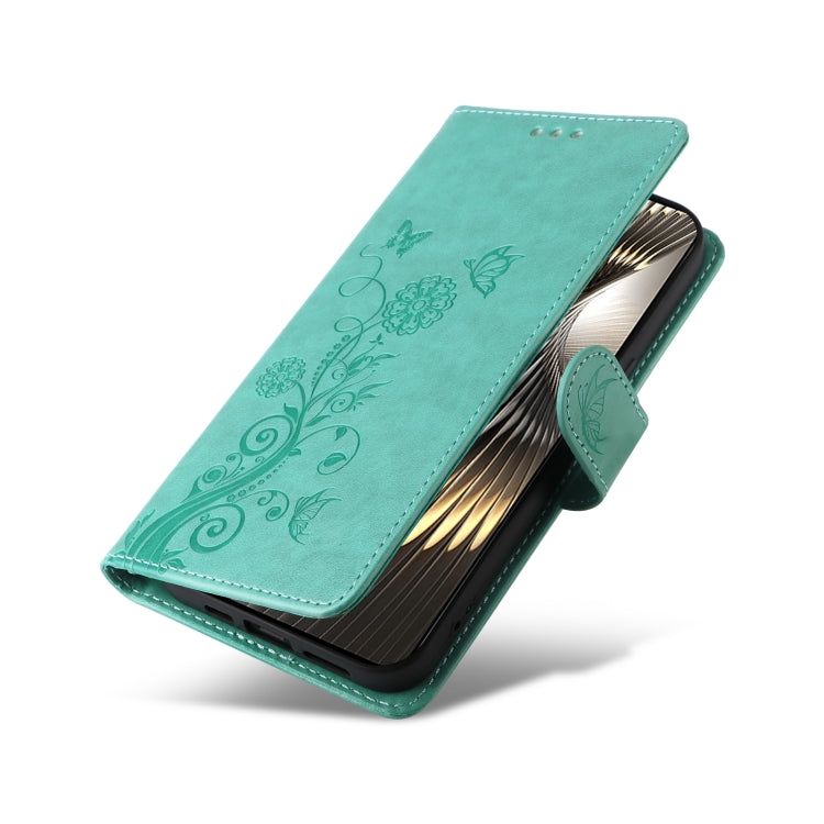 For Xiaomi Poco F6 Embossed Butterfly Flowers Leather Phone Case