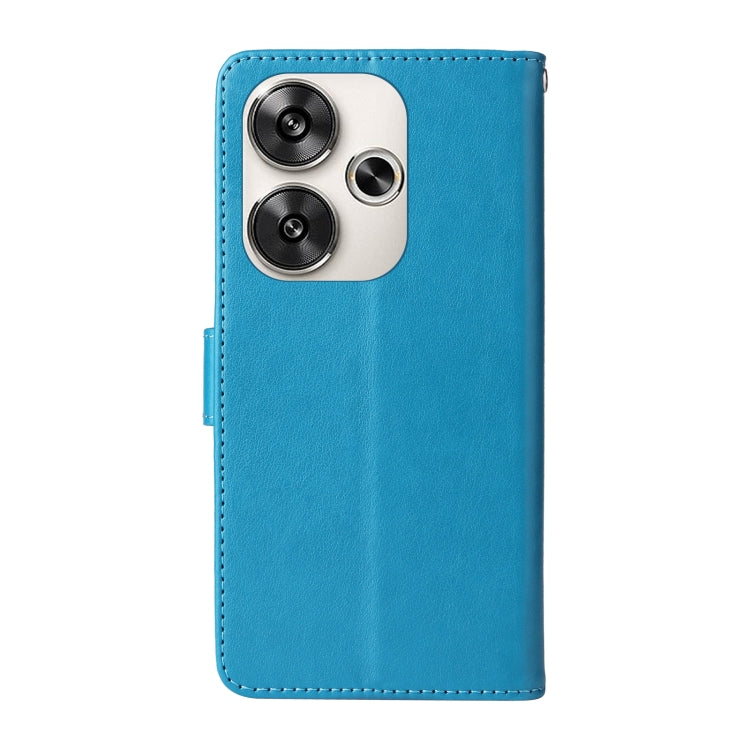 For Xiaomi Poco F6 Embossed Butterfly Flowers Leather Phone Case