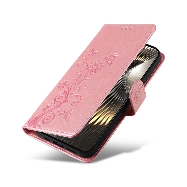 For Xiaomi Poco F6 Embossed Butterfly Flowers Leather Phone Case