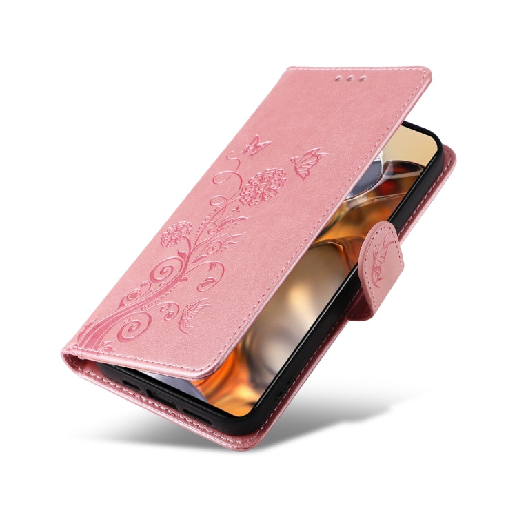 For Xiaomi Mi 11T / 11T Pro Embossed Butterfly Flowers Leather Phone Case
