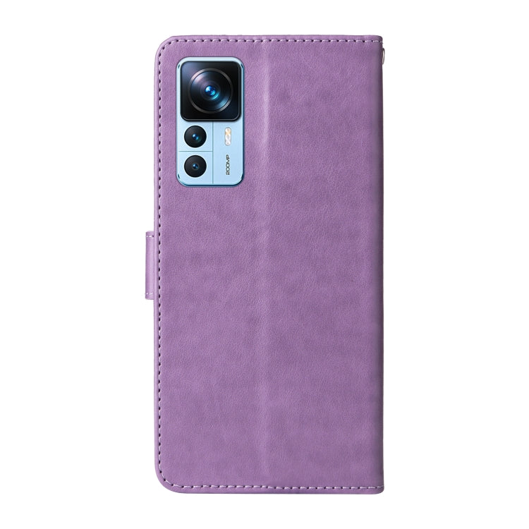 For Xiaomi 12T / 12T Pro / Redmi K50 Ultra Embossed Butterfly Flowers Leather Phone Case
