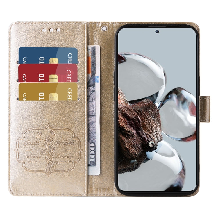 For Xiaomi 12T / 12T Pro / Redmi K50 Ultra Embossed Butterfly Flowers Leather Phone Case