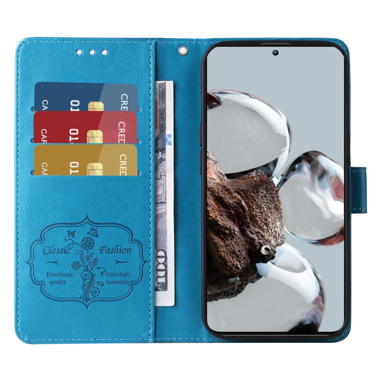 For Xiaomi 12T / 12T Pro / Redmi K50 Ultra Embossed Butterfly Flowers Leather Phone Case
