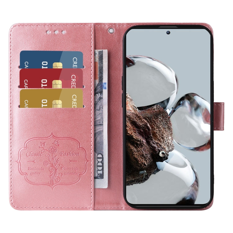 For Xiaomi 12T / 12T Pro / Redmi K50 Ultra Embossed Butterfly Flowers Leather Phone Case