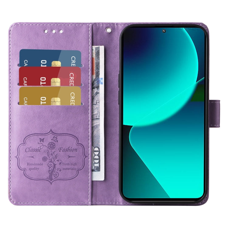For Xiaomi 13T / 13T Pro / Redmi K60 Ultra Embossed Butterfly Flowers Leather Phone Case