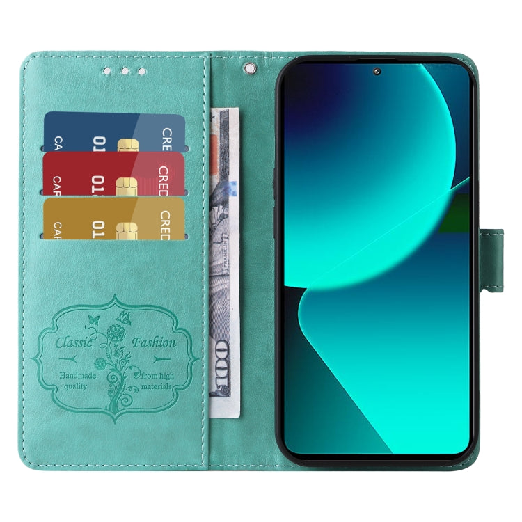 For Xiaomi 13T / 13T Pro / Redmi K60 Ultra Embossed Butterfly Flowers Leather Phone Case