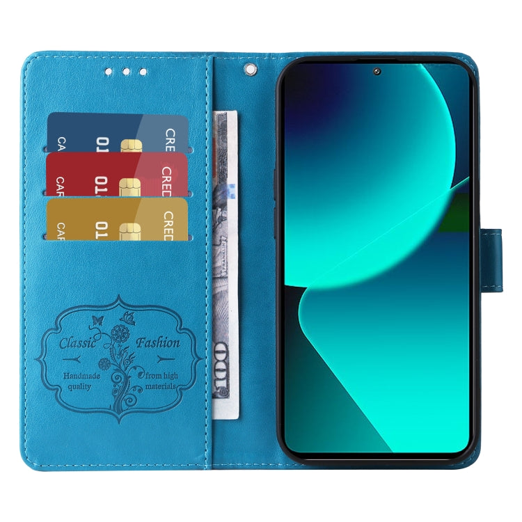 For Xiaomi 13T / 13T Pro / Redmi K60 Ultra Embossed Butterfly Flowers Leather Phone Case