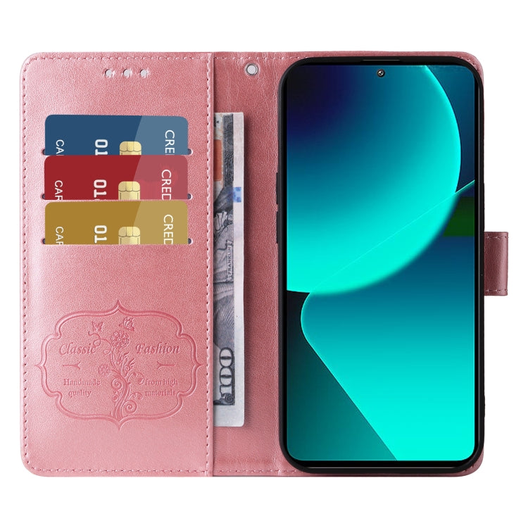 For Xiaomi 13T / 13T Pro / Redmi K60 Ultra Embossed Butterfly Flowers Leather Phone Case