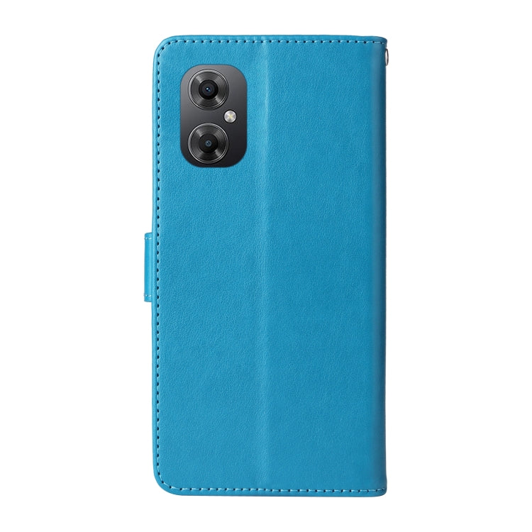 For Xiaomi Poco M4 5G / M5 4G India Embossed Butterfly Flowers Leather Phone Case