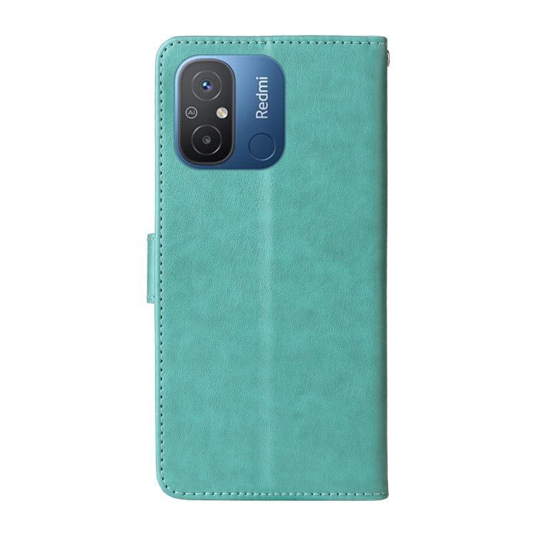 For Xiaomi Poco C55 / Redmi 11A 4G Embossed Butterfly Flowers Leather Phone Case