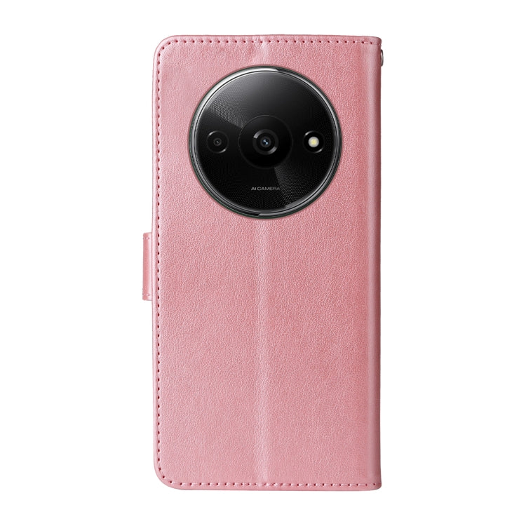 For Xiaomi Poco C61 4G / Redmi A3 4G Embossed Butterfly Flowers Leather Phone Case