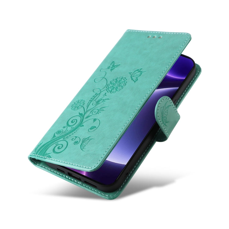 For Xiaomi Poco F5 / Redmi Note 12 Turbo Embossed Butterfly Flowers Leather Phone Case