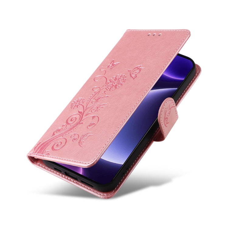 For Xiaomi Poco F5 / Redmi Note 12 Turbo Embossed Butterfly Flowers Leather Phone Case