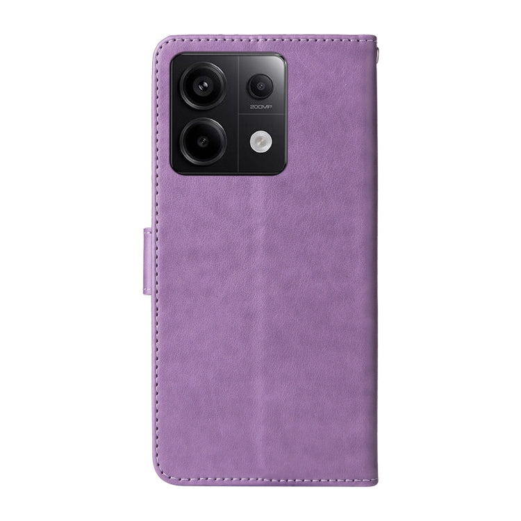 For Xiaomi Poco X6 5G Embossed Butterfly Flowers Leather Phone Case