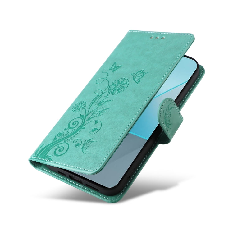 For Xiaomi Poco X6 5G Embossed Butterfly Flowers Leather Phone Case