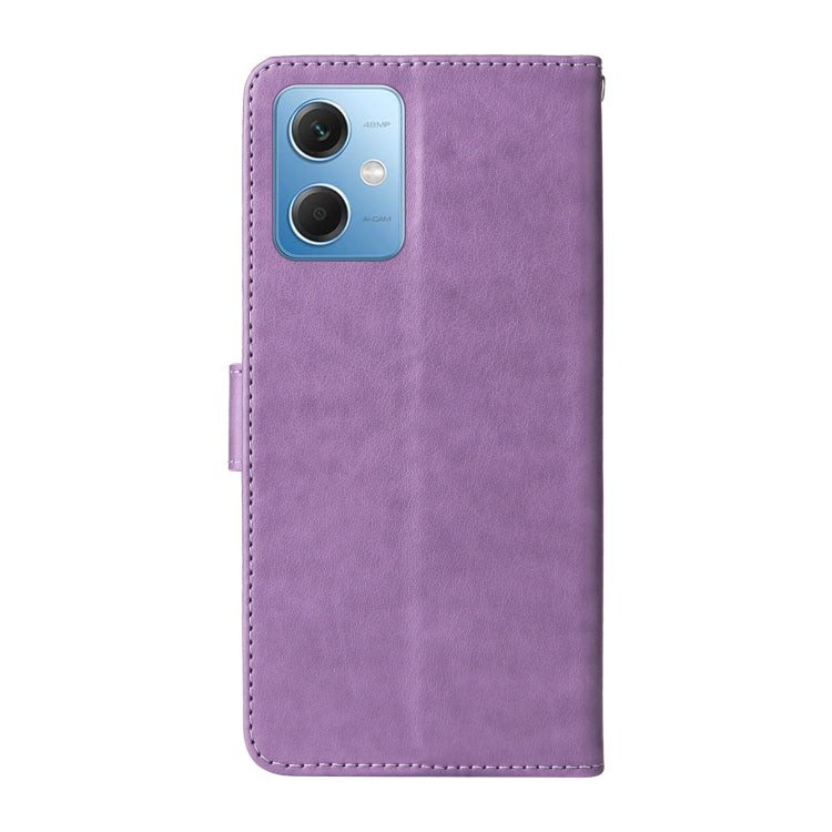 For Xiaomi Poco X5 5G Embossed Butterfly Flowers Leather Phone Case
