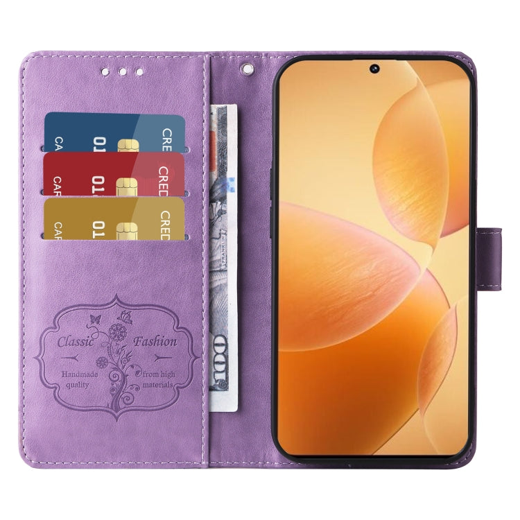 For Xiaomi Poco F6 Pro Embossed Butterfly Flowers Leather Phone Case