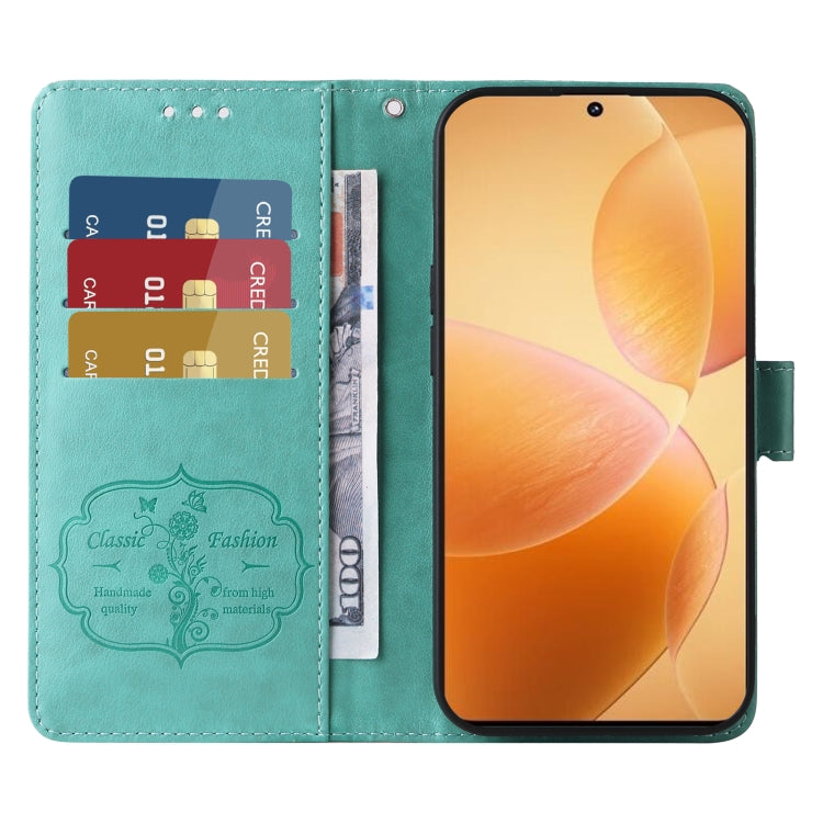 For Xiaomi Poco F6 Pro Embossed Butterfly Flowers Leather Phone Case