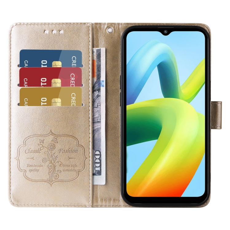 For Xiaomi Poco C50 / C51 Embossed Butterfly Flowers Leather Phone Case