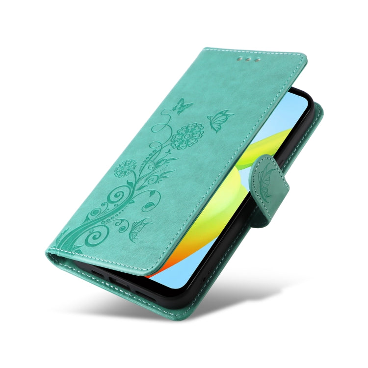 For Xiaomi Poco C50 / C51 Embossed Butterfly Flowers Leather Phone Case
