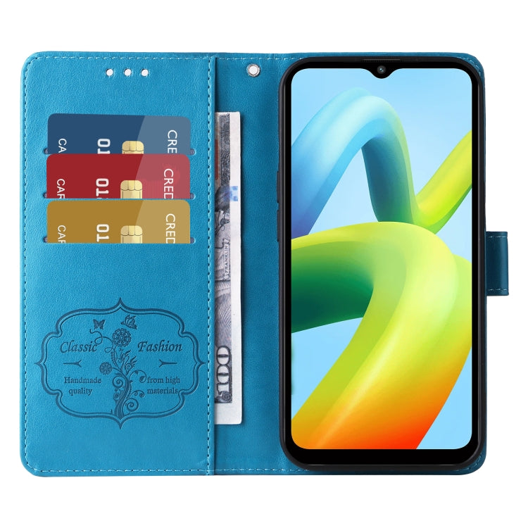 For Xiaomi Poco C50 / C51 Embossed Butterfly Flowers Leather Phone Case