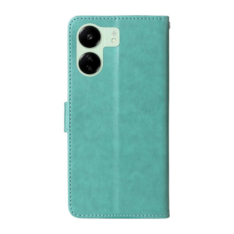 For Xiaomi Poco C65 / M6 5G Embossed Butterfly Flowers Leather Phone Case