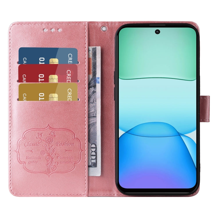 For Xiaomi Poco M6 4G Embossed Butterfly Flowers Leather Phone Case