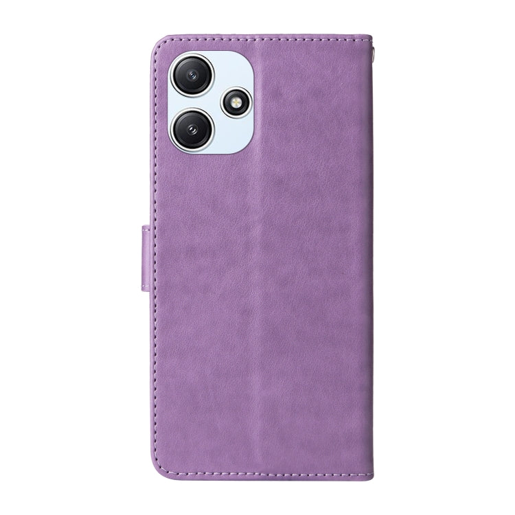 For Xiaomi Poco M6 Pro 5G Embossed Butterfly Flowers Leather Phone Case