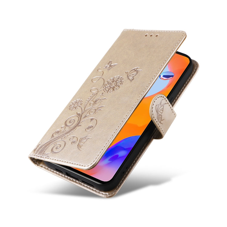 For Xiaomi Poco M6 Pro 5G Embossed Butterfly Flowers Leather Phone Case