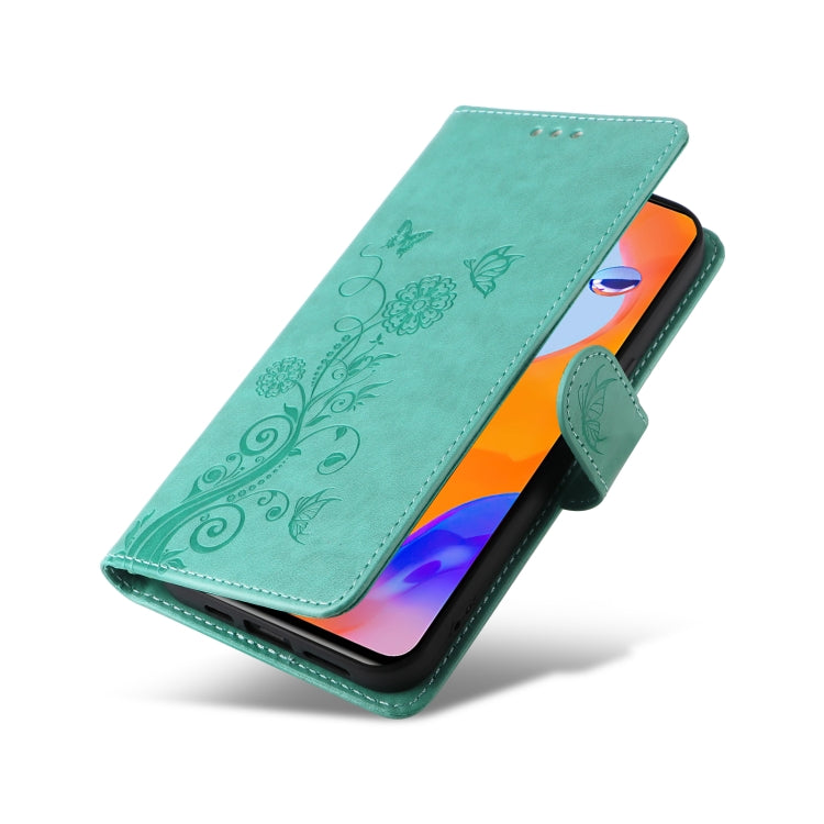 For Xiaomi Poco M6 Pro 5G Embossed Butterfly Flowers Leather Phone Case