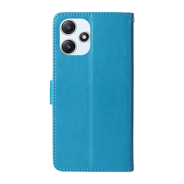For Xiaomi Poco M6 Pro 5G Embossed Butterfly Flowers Leather Phone Case