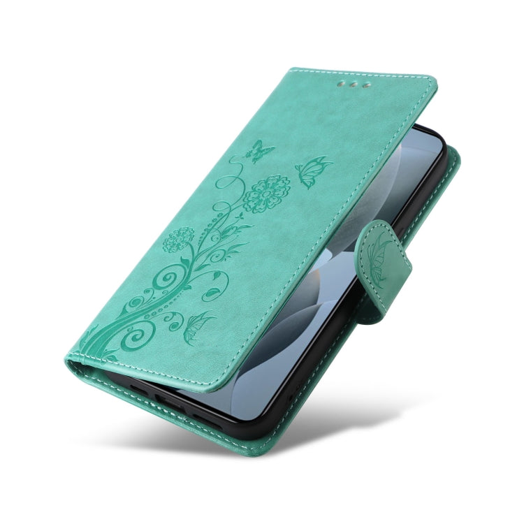 For Xiaomi 14T Embossed Butterfly Flowers Leather Phone Case