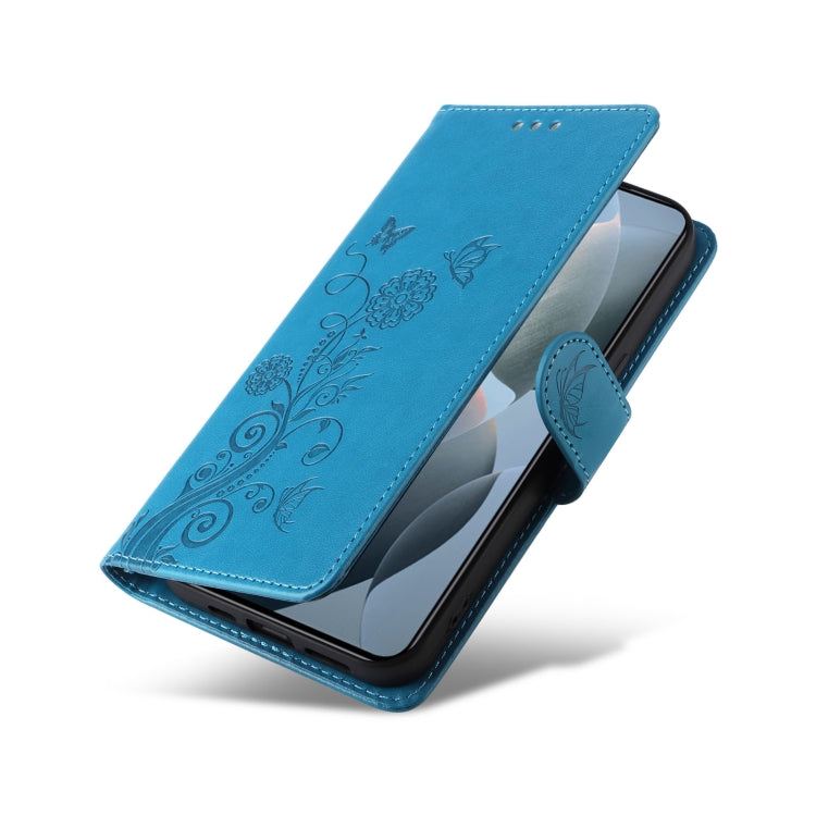 For Xiaomi 14T Embossed Butterfly Flowers Leather Phone Case