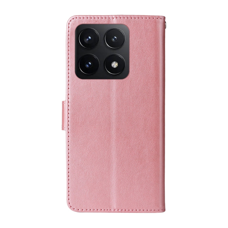 For Xiaomi 14T Embossed Butterfly Flowers Leather Phone Case