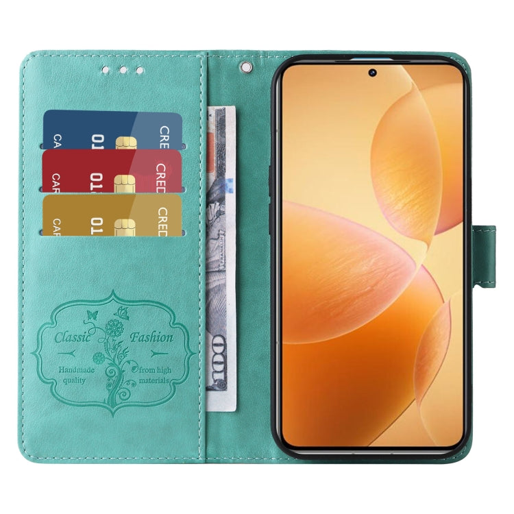 For Xiaomi 14T Pro Embossed Butterfly Flowers Leather Phone Case