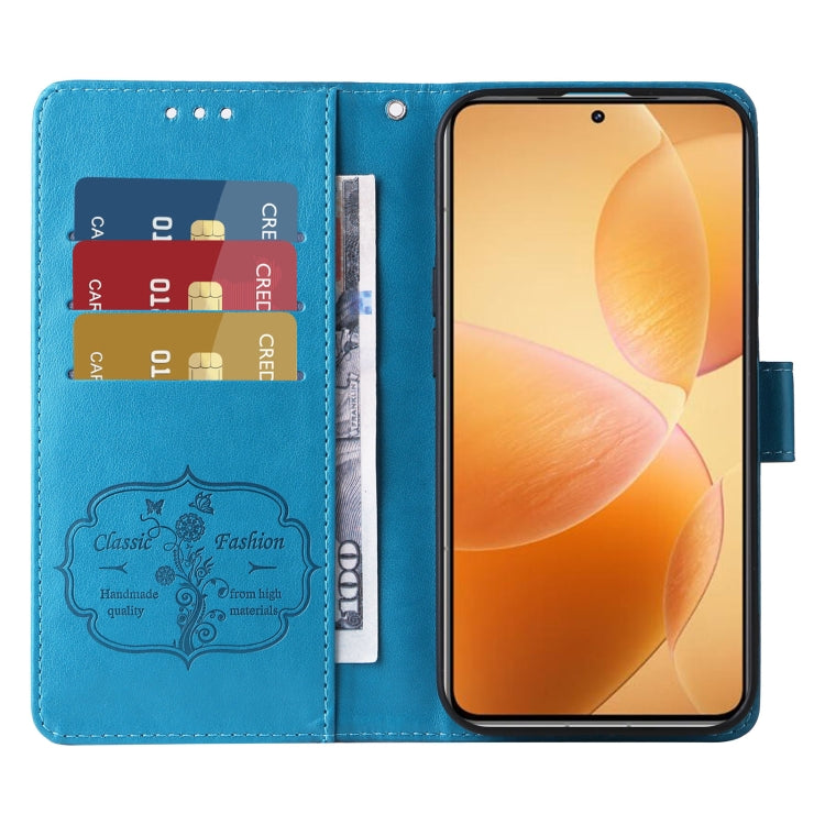 For Xiaomi 14T Pro Embossed Butterfly Flowers Leather Phone Case