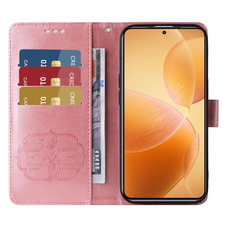 For Xiaomi 14T Pro Embossed Butterfly Flowers Leather Phone Case