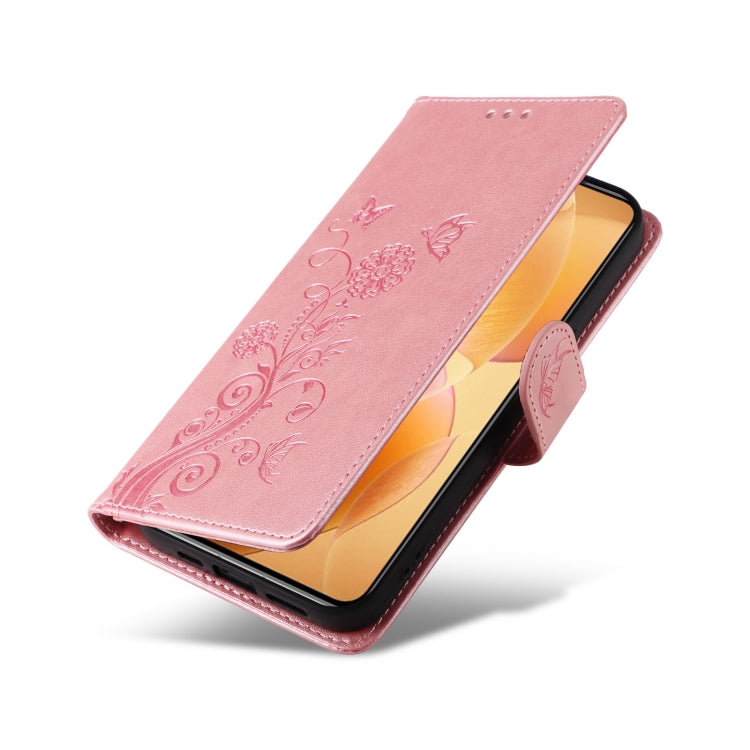 For Xiaomi 14T Pro Embossed Butterfly Flowers Leather Phone Case