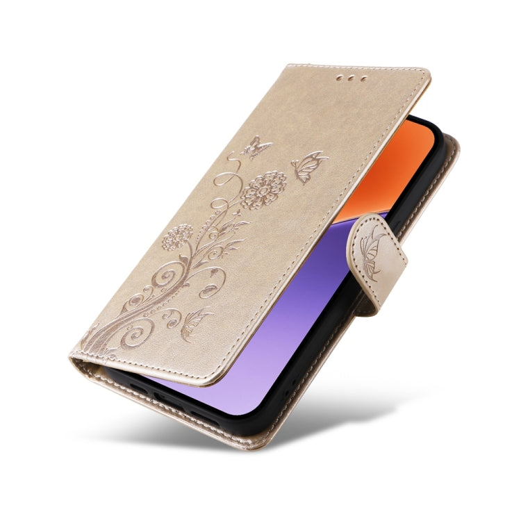 For Xiaomi 15 Embossed Butterfly Flowers Leather Phone Case