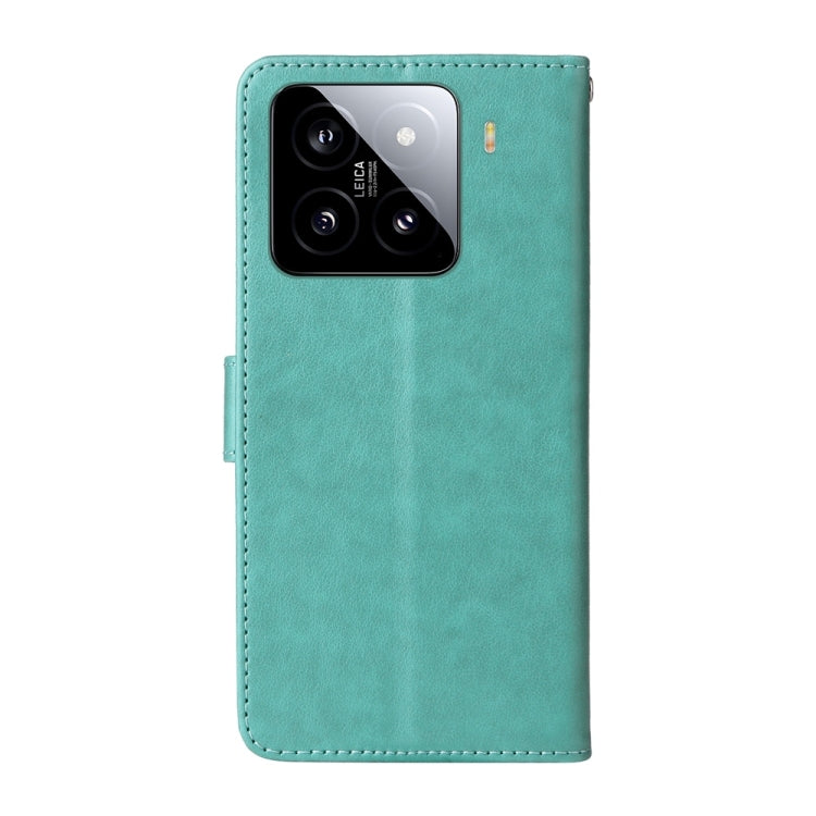 For Xiaomi 15 Embossed Butterfly Flowers Leather Phone Case