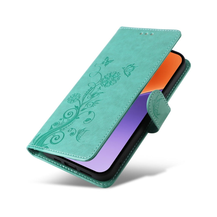 For Xiaomi 15 Embossed Butterfly Flowers Leather Phone Case