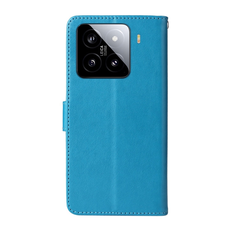 For Xiaomi 15 Embossed Butterfly Flowers Leather Phone Case