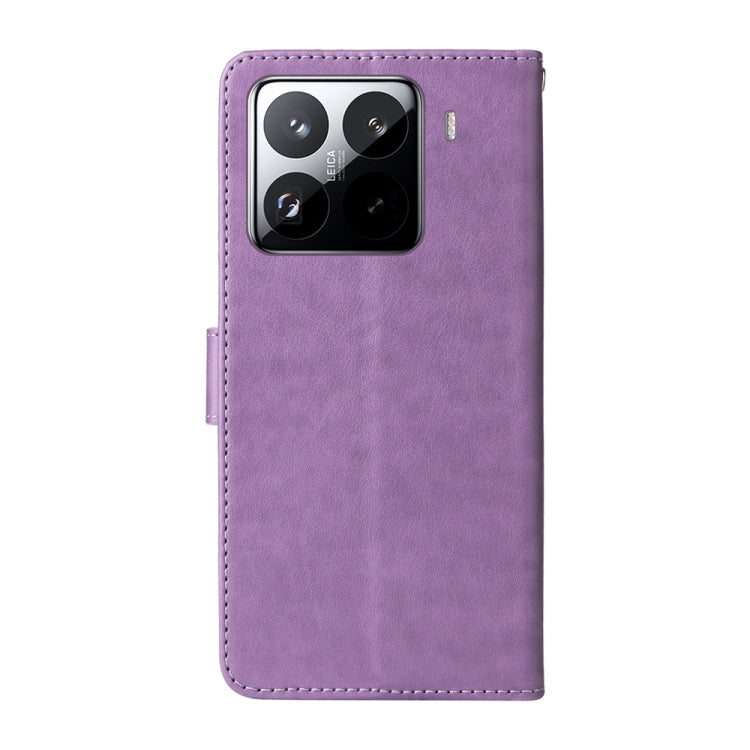For Xiaomi 15 Pro Embossed Butterfly Flowers Leather Phone Case