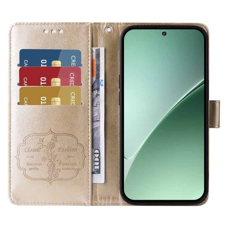 For Xiaomi 15 Pro Embossed Butterfly Flowers Leather Phone Case