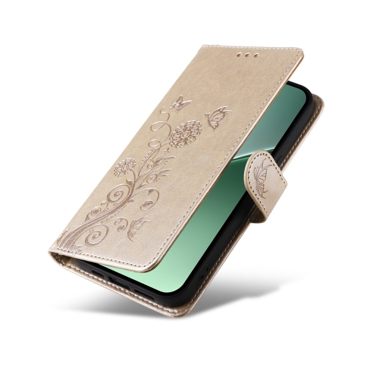 For Xiaomi 15 Pro Embossed Butterfly Flowers Leather Phone Case