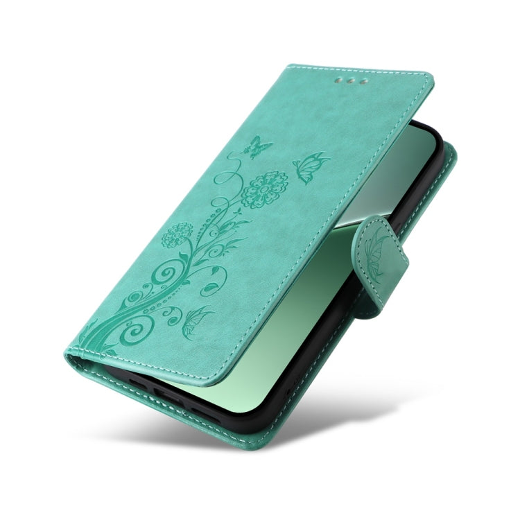 For Xiaomi 15 Pro Embossed Butterfly Flowers Leather Phone Case