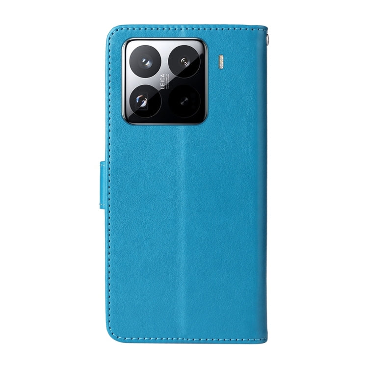 For Xiaomi 15 Pro Embossed Butterfly Flowers Leather Phone Case