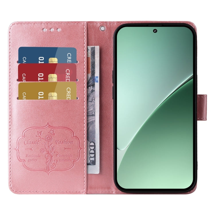 For Xiaomi 15 Pro Embossed Butterfly Flowers Leather Phone Case