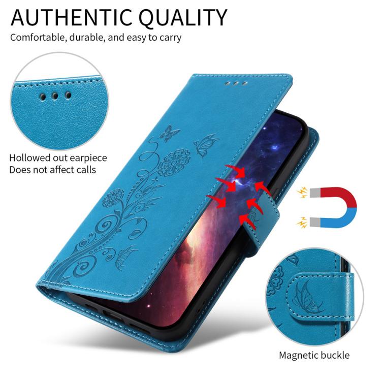 For Xiaomi 17 Embossed Butterfly Flowers Leather Phone Case
