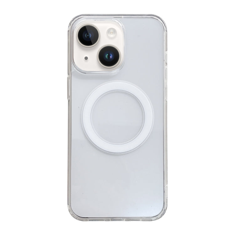 For iPhone 14 Plus Clear Acrylic TPU MagSafe Phone Case - Transparent